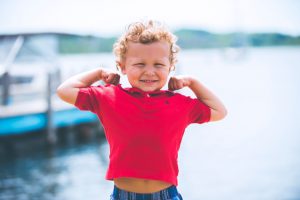 Child at seaside
